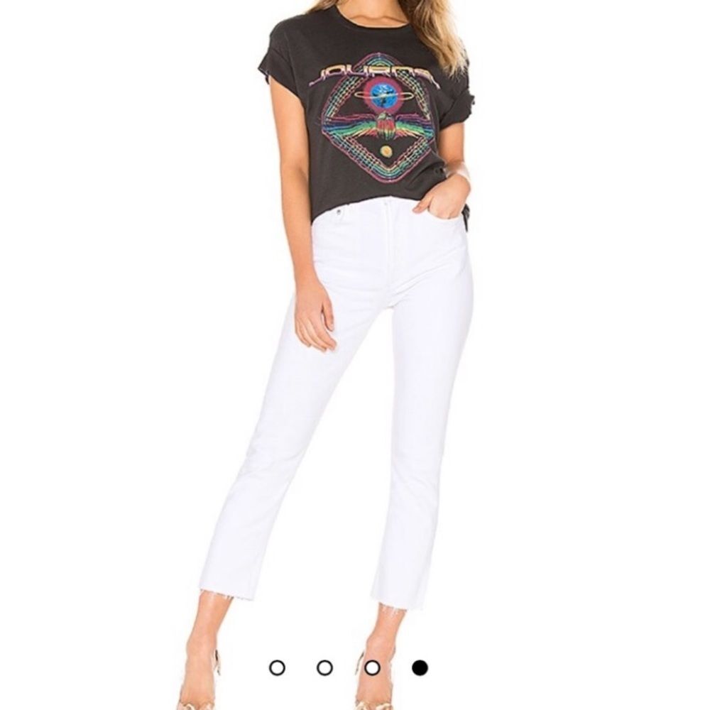 AGOLDE Riley High Rise Straight Crop Jeans in Blurred White Size 29‎ Denim